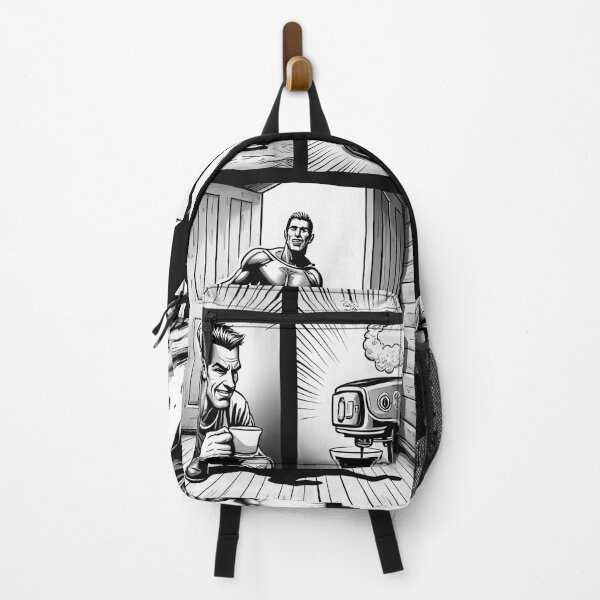 Item preview, Caffeine-Powered Superhero Comic Design designed and sold by ai1art.