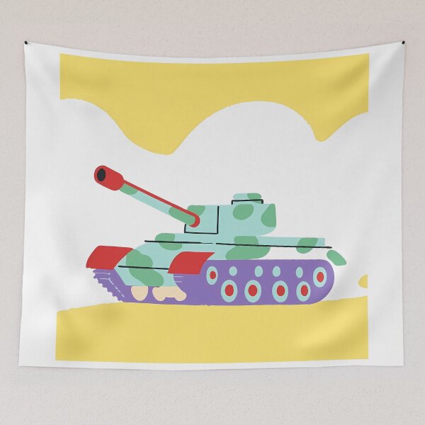 Item preview, Tanks Vibrant Landscape Military Art Abstract Warfare designed and sold by ART ATTACK ZONE.