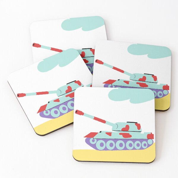 Item preview, USA Tanks Vibrant Landscape Military Art Abstract Warfare designed and sold by ART ATTACK ZONE.