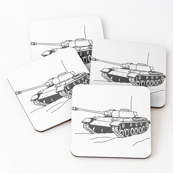 Item preview, Black White Tanks Germany Minimalist Design Art designed and sold by ART ATTACK ZONE.