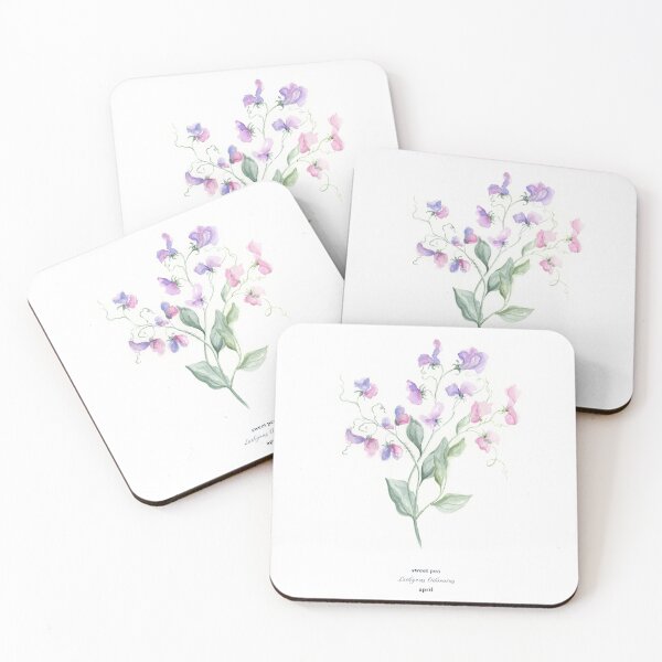 Item preview, Sweet Peas Watercolour - April Birth Flower designed and sold by EmilyFryArt.