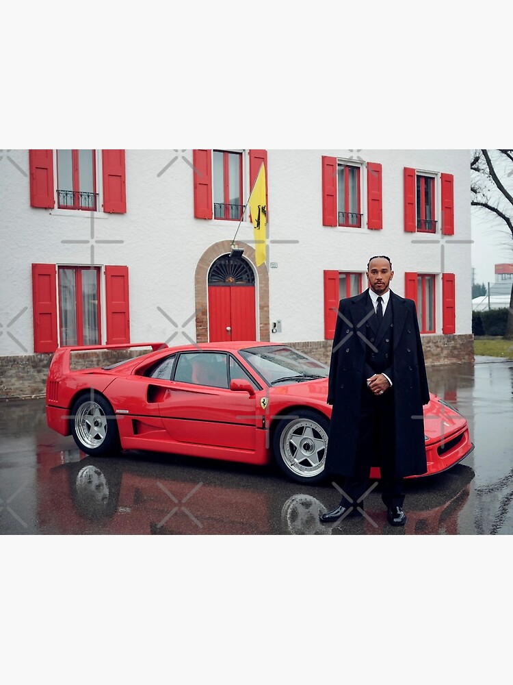 Thumbnail 3 of 3, Art Print, Lewis Hamilton and Ferrari: A Historic Partnership Unveiled designed and sold by c123035.