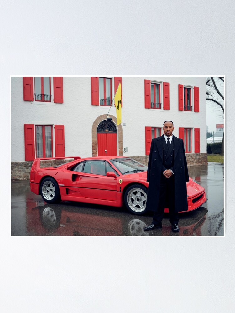 Thumbnail 1 of 3, Poster, Lewis Hamilton and Ferrari: A Historic Partnership Unveiled designed and sold by c123035.