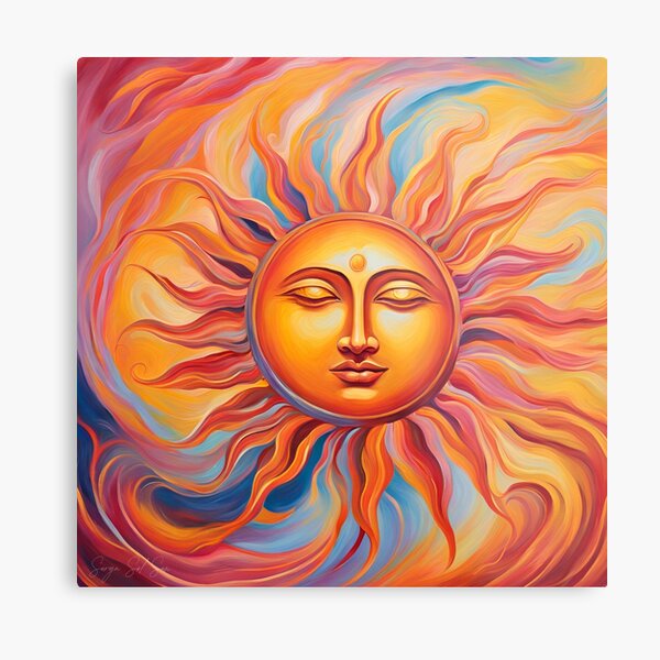 Vista previa del artículo con la obra «El abrazo de Helios», diseñado y vendido por SuryaSolSun.