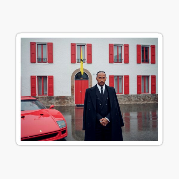 Vista previa del artículo con la obra «Lewis Hamilton - Elegancia con el Ferrari F40», diseñado y vendido por Not Hugo.