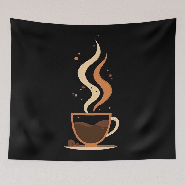 Item preview, Abstract Coffee Steam – Minimalist Coffee Design designed and sold by ai1art.