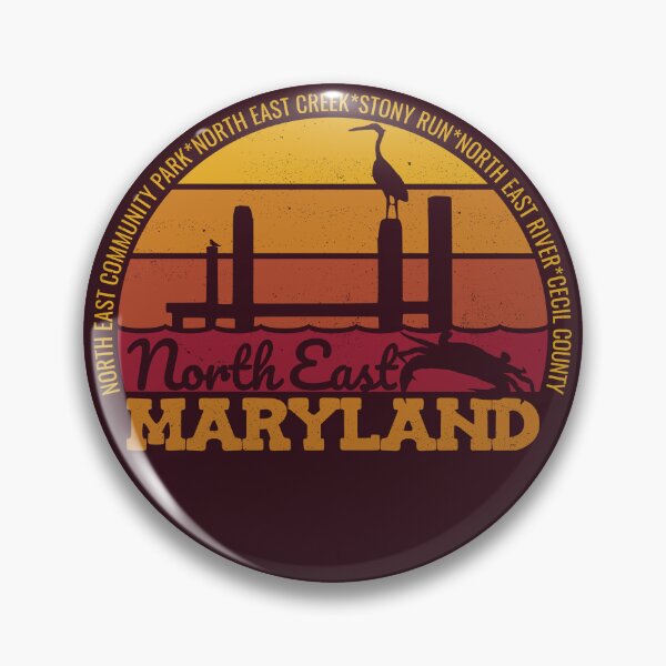 Item preview, North East Maryland Sunset Retro Local Pride Logo designed and sold by CRHPOD20.