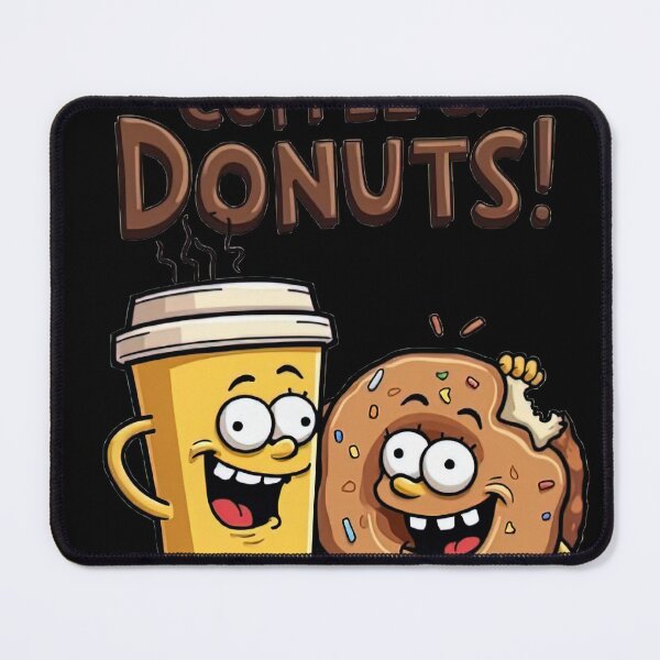 Item preview, Mmm... Coffee & Donuts - Cartoon Style designed and sold by ai1art.