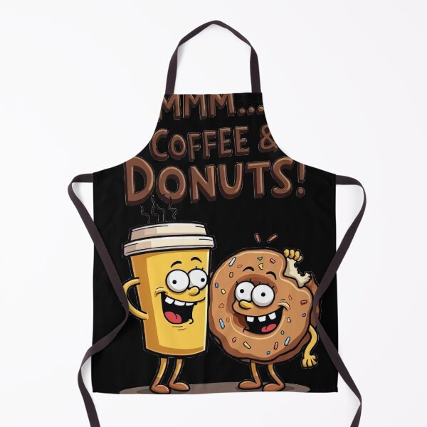 Item preview, Mmm... Coffee & Donuts - Cartoon Style designed and sold by ai1art.