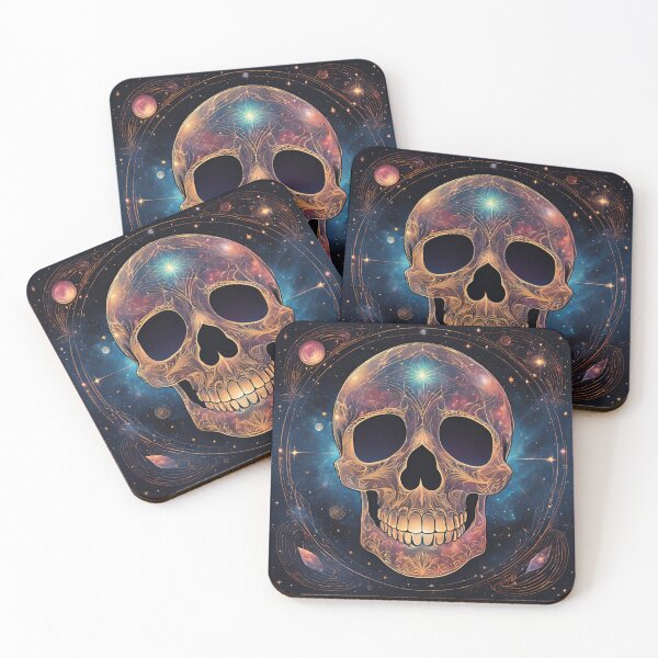 Item preview, Smiling cosmic skull in the universe pineal gland designed and sold by LumiLemon.