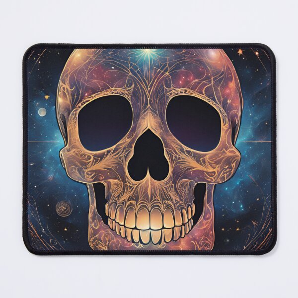 Item preview, Smiling cosmic skull in the universe pineal gland designed and sold by LumiLemon.