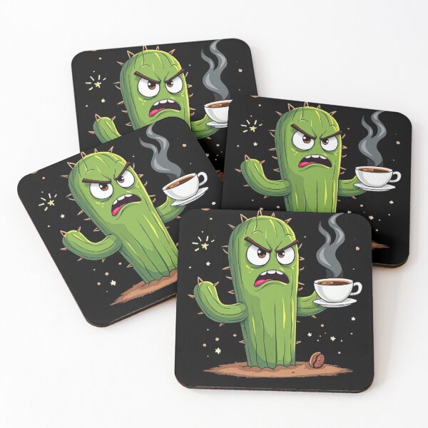 Item preview, Can't Touch This... Until Coffee - Grumpy Cactus Design designed and sold by ai1art.
