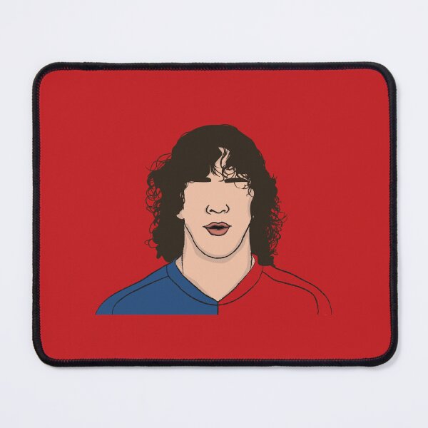 Item preview, Puyol wearing the Barcelona shirt in charcoal drawing designed and sold by JONPIPOU.
