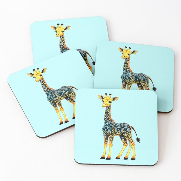 Item preview, Neon Geometric Giraffe designed and sold by Taans-Creation.