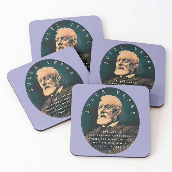 Item preview, Jules Verne quote: There are no insuperable obstacles; there are more or less determined minds, that is all! designed and sold by artbleed.