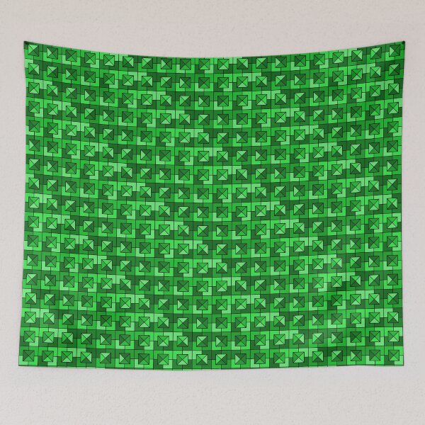 Item preview, Green Triangles in Squares designed and sold by Lindsey Popejoy.