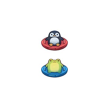 Imagen de la obra Rana y pingüino dibujados a mano de SleddingGame