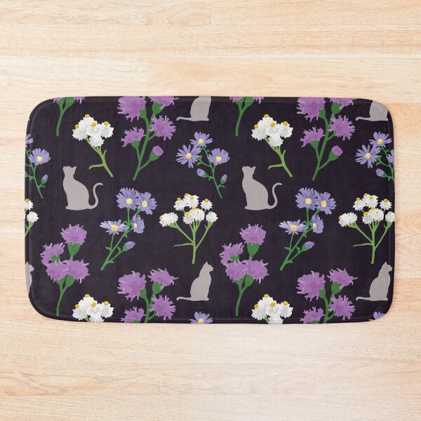 Item preview, Michigan Cat-safe Native Flowers Dark Background designed and sold by ShannonSArtwork.