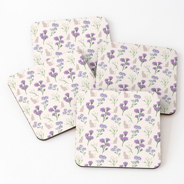 Item preview, Michigan Cat-safe Native Flowers Light Background designed and sold by ShannonSArtwork.