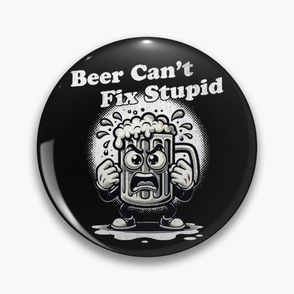 Item preview, Retro Beer Mug Cartoon Funny Quote designed and sold by DarkSenseDesign.
