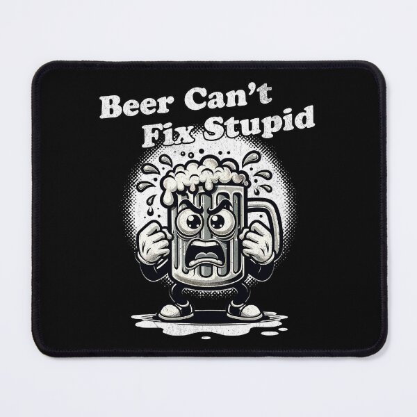 Item preview, Retro Beer Mug Cartoon Funny Quote designed and sold by DarkSenseDesign.