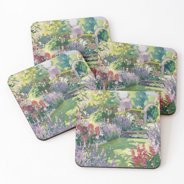 Aperçu de l'œuvre Sérénité florale dans un jardin français inspiré de Monet. Art By Carraann créée et vendue par CARRAANN.