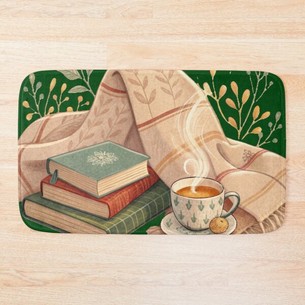 Item preview, Curl Up With A Book, Illustration Of A Blanket, Book, And Cup Of Tea. designed and sold by PixelStoneDesign .