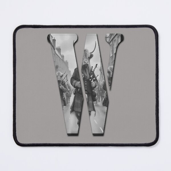 Item preview, Highland Harmony: Letter W, Made From The Highland Cow Bagpipe Band designed and sold by A-Work-Of-Art.
