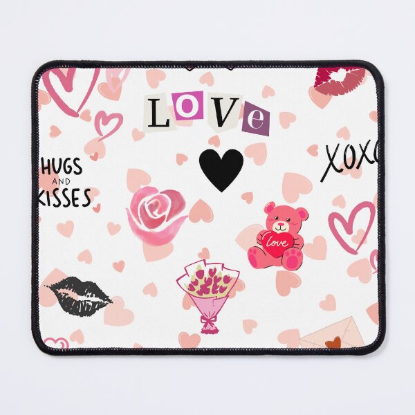 Item preview, Love Hugs Kisses Flowers Hearts Collage Canvas designed and sold by FroggyFly Designs.