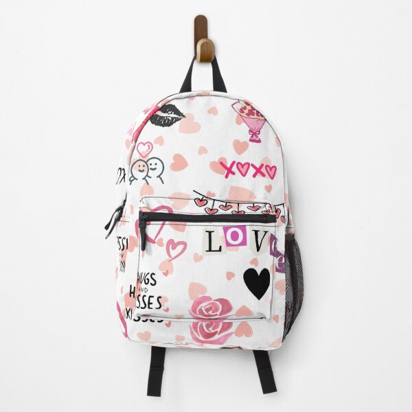 Item preview, Love Hugs Kisses Flowers Hearts Collage Canvas designed and sold by FroggyFly Designs.