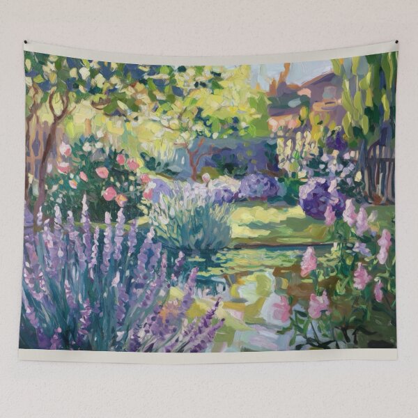 Item preview, Lavender Pathway to a French Impressionist Garden. Art By Carraann  designed and sold by CARRAANN.
