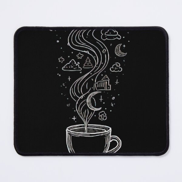Item preview, Coffee Dreams: Whimsical Coffee Cup with Starry Steam designed and sold by ai1art.