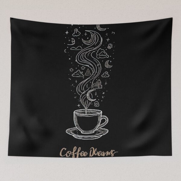Item preview, Coffee Dreams: Whimsical Coffee Cup with Starry Steam designed and sold by ai1art.