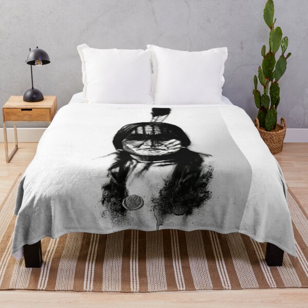 Item preview, Native American Abstract Charcoal Portrait Drawing designed and sold by Sascha Schürz.