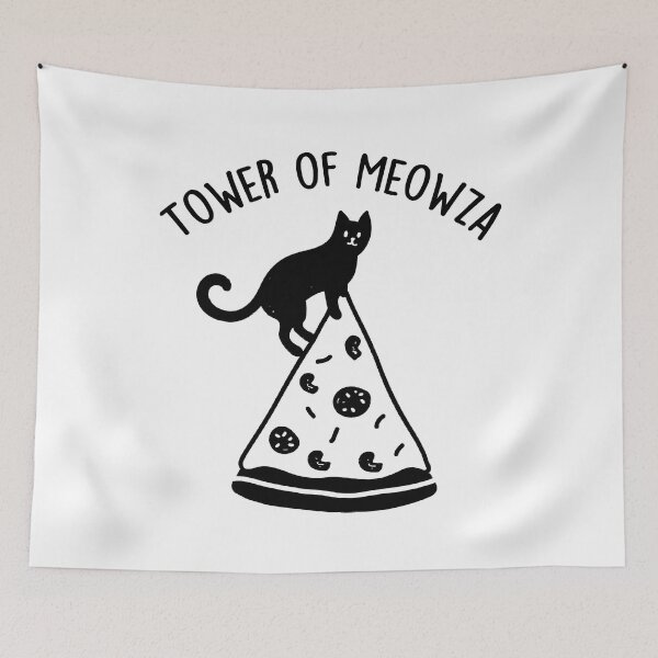 Item preview, Tower of Meowza Pizza and Cat Art designed and sold by Kina-design.