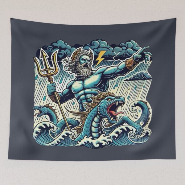 Item preview, Poseidon - God of Storms and Seas designed and sold by Myra365Art.