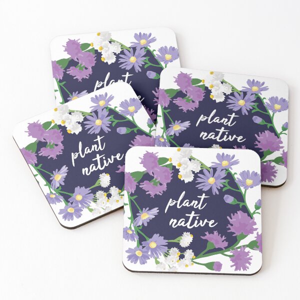 Item preview, Plant Native Flowers Blue Background designed and sold by ShannonSArtwork.
