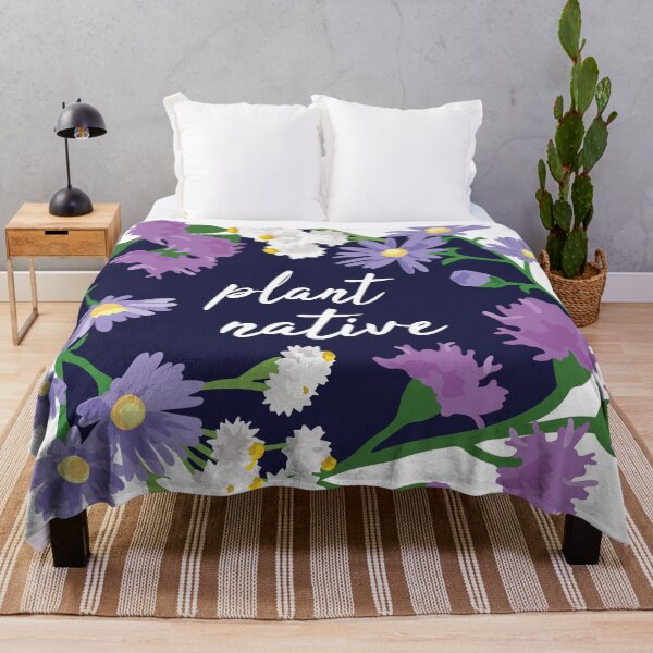 Item preview, Plant Native Flowers Blue Background designed and sold by ShannonSArtwork.