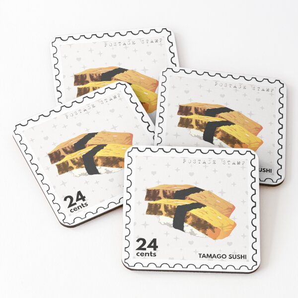 Item preview, Tamago Sushi Postage Stamp designed and sold by RabbitK.