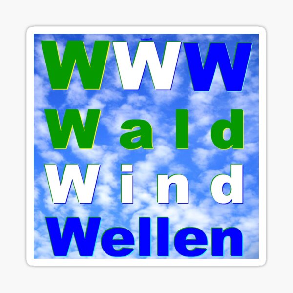 WWW = forest, wind and waves Sticker
