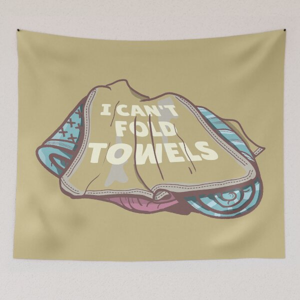 Item preview, Funny laundry day folding towels designed and sold by piedaydesigns.