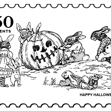 Artwork thumbnail, Halloween and Rabbit stamp by RabbitK