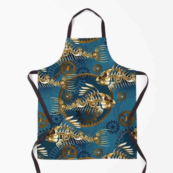 Item preview, Seamless golden fish skeleton designed and sold by Blackmoon9.