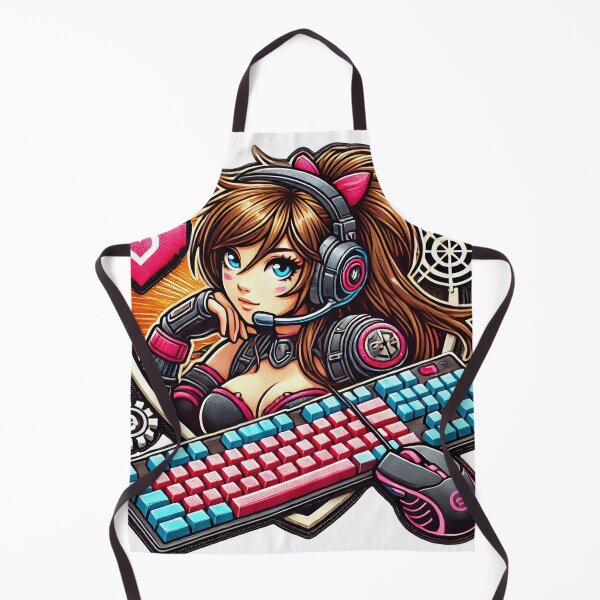 Item preview, Anime/Manga, Woman with Keyboard and Mouse, Heart, We Love Video Games designed and sold by Salimgor Hangaround Music.