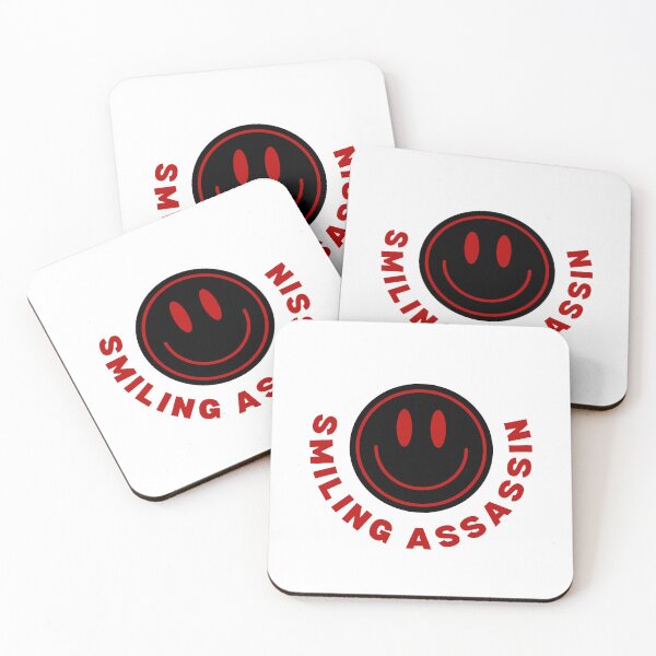 Item preview, Smiling Assassin, Smiling Face in Red Writing designed and sold by AASparksDesigns.
