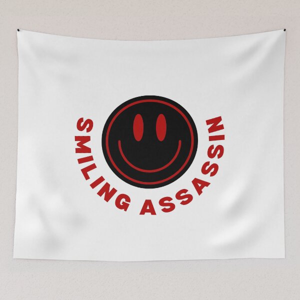 Item preview, Smiling Assassin, Smiling Face in Red Writing designed and sold by AASparksDesigns.