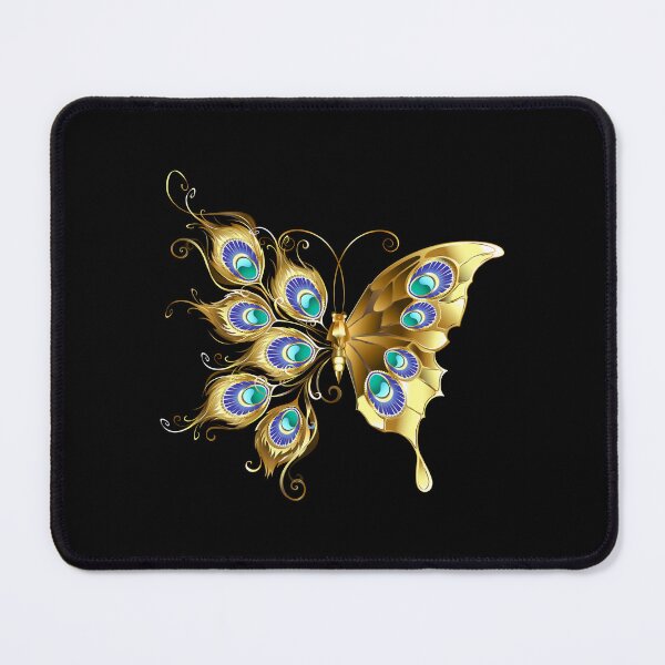 Item preview, Gold butterfly with peacock feathers designed and sold by Blackmoon9.