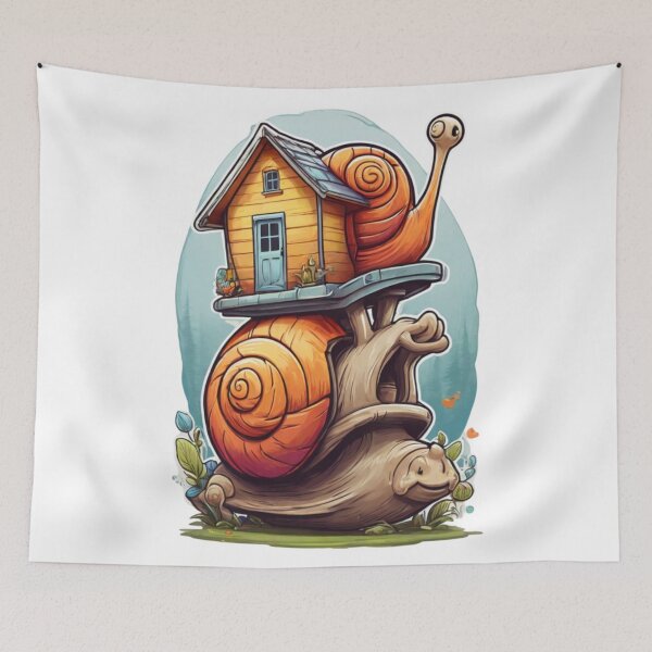 Aperçu de l'œuvre Conception d'autocollant animé vibrant d'escargot joyeux créée et vendue par Pixel Palette.