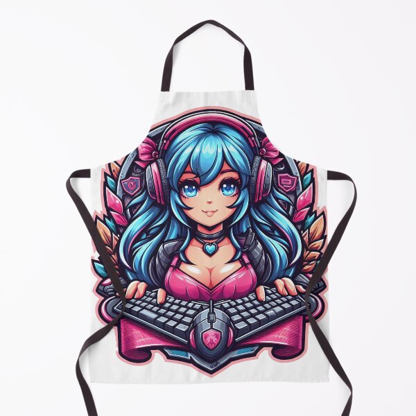 Item preview, Anime/Manga Art, Woman with Keyboard and Mouse, We Love Video Games 2 designed and sold by Salimgor Hangaround Music.