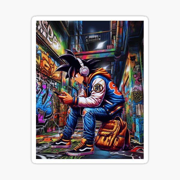 Item preview, Goku in urban clothing in the City designed and sold by PlayerasMG.